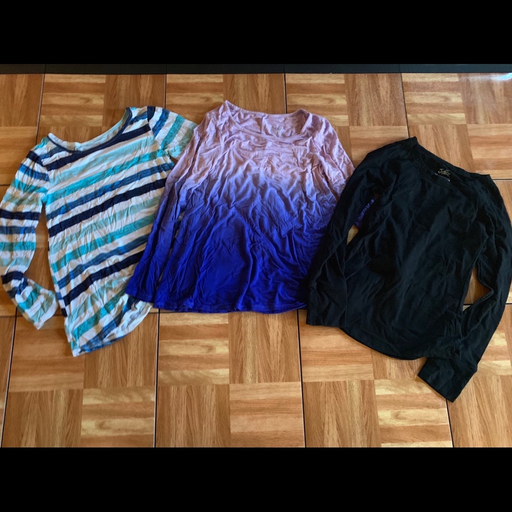 Three Justice Long Sleeve shirts size 10